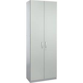 Schäfer Shop Genius Flügeltürenschrank TETRIS SOLID, Stahlkorpus, 5 OH, B 800 mm, abschließbar, lichtgrau/weißalu