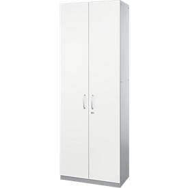 Schäfer Shop Genius Flügeltürenschrank TETRIS SOLID, Stahlkorpus, 5 OH, B 800 mm, abschließbar, weiß/weißalu