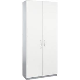 Schäfer Shop Genius Flügeltürenschrank TETRIS SOLID, Stahlkorpus, 6 OH, B 1000 mm, abschließbar, weiß/weißalu 
