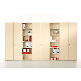 Schäfer Shop Genius Flügeltürenschrank TETRIS WALL, 5 Ordnerhöhen, Türanschlag rechts, B 800 x T 440 x H 1880 mm, Ahorn-Dekor