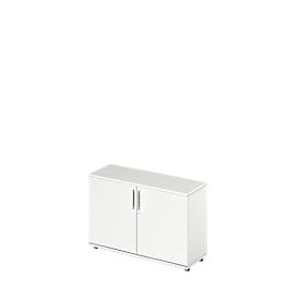 Schäfer Shop Genius Flügeltürenschrank TETRIS WOOD, 2 OH, Höhe inkl. Gleiter, B 1200 mm, weiß