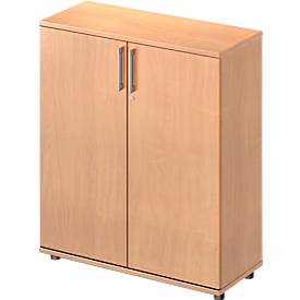 Schäfer Shop Genius Flügeltürenschrank TETRIS WOOD, 3 OH, Höhe inkl. Gleiter, B 1000 mm, Buche-Dekor