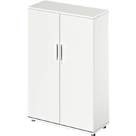 Schäfer Shop Genius Flügeltürenschrank TETRIS WOOD, 4 OH, Höhe inkl. Gleiter, B 1000 mm, weiß