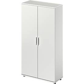 Schäfer Shop Genius Flügeltürenschrank TETRIS WOOD, 5 OH, Höhe inkl. Gleiter, B 1000 mm, lichtgrau