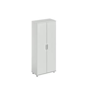 Schäfer Shop Genius Flügeltürenschrank TETRIS WOOD, 5 OH, Höhe inkl. Gleiter, B 800 mm, lichtgrau