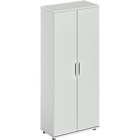 Schäfer Shop Genius Flügeltürenschrank TETRIS WOOD, 5 OH, Höhe inkl. Gleiter, B 800 mm, weiß