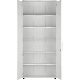 Schäfer Shop Genius Flügeltürenschrank TETRIS WOOD, 6 OH, Höhe inkl. Gleiter, B 1000 mm, weiß 