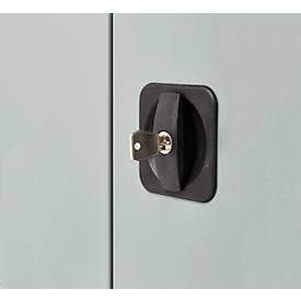 Schäfer Shop Genius Flügeltürschrank FS, Stahl, mit Belüftungslöchern, B 1055 x T 420 x H 1105 mm, 3 OH, lichtgrau/lichtgrau, bis 450 kg