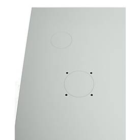 Schäfer Shop Genius Flügeltürschrank FS, Stahl, mit Belüftungslöchern, B 545 x T 620 x H 1105 mm, 3 OH, lichtgrau/anthrazitgrau, bis 250 kg