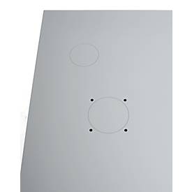 Schäfer Shop Genius Flügeltürschrank FS, Stahl, mit Belüftungslöchern, B 545 x T 620 x H 1105 mm, 3 OH, weißaluminium/weißaluminium, bis 250 kg