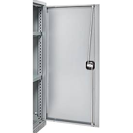 Schäfer Shop Genius Flügeltürschrank FS, Stahl, mit Belüftungslöchern, B 545 x T 620 x H 1105 mm, 3 OH, weißaluminium/weißaluminium, bis 250 kg