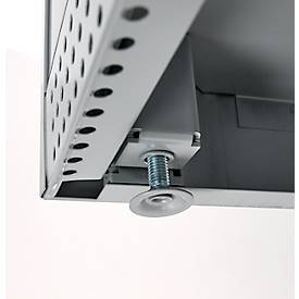 Schäfer Shop Genius Flügeltürschrank FS, Stahl, mit Belüftungslöchern, B 545 x T 620 x H 1105 mm, 3 OH, weißaluminium/weißaluminium, bis 250 kg
