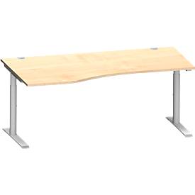 Schäfer Shop Genius Freiformschreibtisch MODENA FLEX, Ansatz links, Ahorn