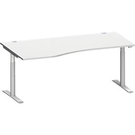 Schäfer Shop Genius Freiformschreibtisch MODENA FLEX, Ansatz links, Breite 1800 mm, Buche