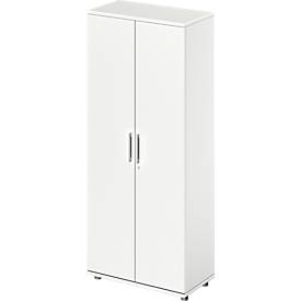 Schäfer Shop Genius Garderobenschrank TETRIS WOOD, 5 OH, H 1910 mm, Höhe inkl. Gleiter, weiß 