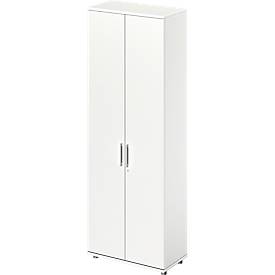 Schäfer Shop Genius Garderobenschrank TETRIS WOOD, 6 OH, H 2270 mm, Höhe inkl. Gleiter, weiß 