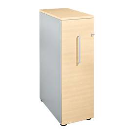Schäfer Shop Genius Hochcontainer, B 435 x T 800 x H 1296 mm, Ahorn-Dekor/weißalu 