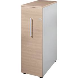 Schäfer Shop Genius Hochcontainer, B 435 x T 800 x H 1296 mm, weißalu/Eiche-Dekor