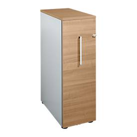 Schäfer Shop  Genius Hoog ladeblok, B 435 x D 800 x H 1296 mm, blank aluminium/kersen Romana-patroon 