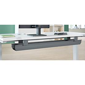 Schäfer Shop Genius Kabelkanal für Tischbreite 1600 mm, abklappbar, Stahl, anthrazit