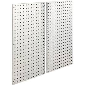 Schäfer Shop Genius Lochrasterwandset für FS Putzmittelschränke, 2 Wände, Stahlblech verzinkt, für Schranktiefe 520 mm