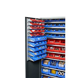 Schäfer Shop Genius Magazinschrank, mit Sichtlagerkästen SSI Schäfer Serie PROFI LF 110/211/221/321, B 1055 x T 520 x H 1950 mm, anthrazitgrau/lichtgrau