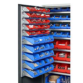 Schäfer Shop Genius Magazinschrank, mit Sichtlagerkästen SSI Schäfer Serie PROFI LF 110/211/221/321, B 1055 x T 520 x H 1950 mm, anthrazitgrau/lichtgrau