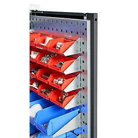 Schäfer Shop Genius Magazinschrank, mit Sichtlagerkästen SSI Schäfer Serie PROFI LF 110/211/221/321, B 1055 x T 520 x H 1950 mm, anthrazitgrau/lichtgrau