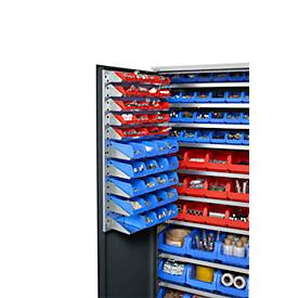 Schäfer Shop Genius Magazinschrank, mit Sichtlagerkästen SSI Schäfer Serie PROFI LF 110/211/221/321, B 1055 x T 520 x H 1950 mm, anthrazitgrau/weißaluminium