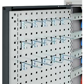 Schäfer Shop Genius Magazinschrank, mit Sichtlagerkästen SSI Schäfer Serie PROFI LF 110/211/221/321, B 1055 x T 520 x H 1950 mm, anthrazitgrau/weißaluminium