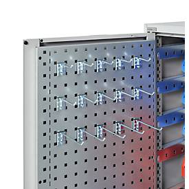 Schäfer Shop Genius Magazinschrank, mit Sichtlagerkästen SSI Schäfer Serie PROFI LF 110/211/221/321, B 1055 x T 520 x H 1950 mm, weißaluminium