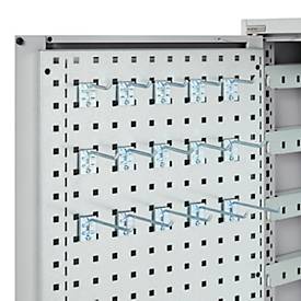 Schäfer Shop Genius Magazinschrank, mit Sichtlagerkästen SSI Schäfer Serie PROFI LF 110/211/221/321, B 1055 x T 520 x H 1950 mm, weißaluminium