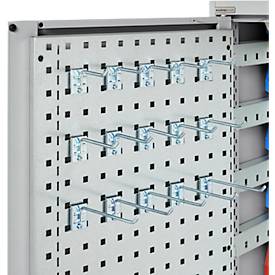 Schäfer Shop Genius Magazinschrank, mit Sichtlagerkästen SSI Schäfer Serie PROFI LF 110/211/221/321, B 1055 x T 520 x H 1950 mm, weißaluminium