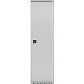 Schäfer Shop Genius Materialschrank FS, 5 OH, abschließbar, 2 Fachböden/6 Schübe, bis 250 kg, B 545 x T 520 x H 1950 mm, Stahl, lichtgrau/lichtgrau