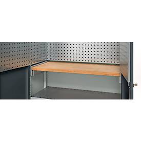 Schäfer Shop Genius Materialschrank FS, 5 OH, abschließbar, Lochrasterwände/3 Fachböden, bis 450 kg, B 1055 x T 520 x H 1950 mm, lichtgrau/anthrazitgrau