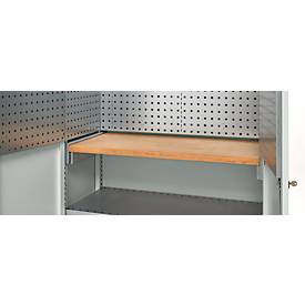 Schäfer Shop Genius Materialschrank FS, 5 OH, abschließbar, Lochrasterwände/3 Fachböden, bis 450 kg, B 1055 x T 520 x H 1950 mm, lichtgrau/lichtgrau