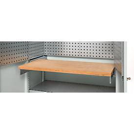 Schäfer Shop Genius Materialschrank FS, 5 OH, abschließbar, Lochrasterwände/3 Fachböden, bis 450 kg, B 1055 x T 520 x H 1950 mm, lichtgrau/lichtgrau