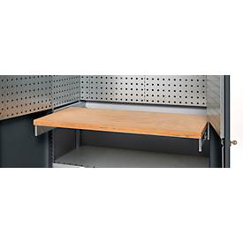 Schäfer Shop Genius Materialschrank FS, 5 OH, abschließbar, Lochrasterwände/3 Fachböden, bis 450 kg, B 1055 x T 520 x H 1950 mm, weißalu/anthrazitgrau