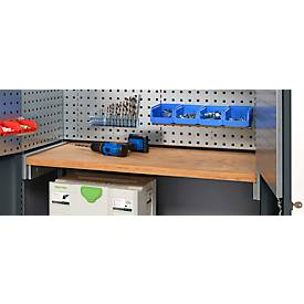 Schäfer Shop Genius Materialschrank FS, 5 OH, abschließbar, Lochrasterwände/3 Fachböden, bis 450 kg, B 1055 x T 520 x H 1950 mm, weißalu/anthrazitgrau