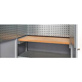 Schäfer Shop Genius Materialschrank FS, 5 OH, abschließbar, Lochrasterwände/3 Fachböden, bis 450 kg, B 1055 x T 520 x H 1950 mm, weißalu/weißalu