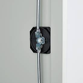 Schäfer Shop Genius Mehrzweckschrank FS, modular, abschließbar, mit Mittelwand, 4 Fachböden, B 1055 x T 520 x H 1950 mm, lichtgrau