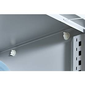 Schäfer Shop Genius Mehrzweckschrank FS, modular, abschließbar, mit oder ohne Mittelwand, T 520 x H 1950 mm, lichtgrau