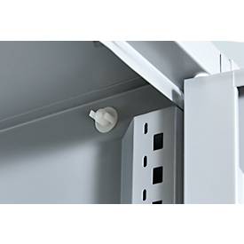 Schäfer Shop Genius Mehrzweckschrank FS, modular, abschließbar, mit oder ohne Mittelwand, T 520 x H 1950 mm, lichtgrau