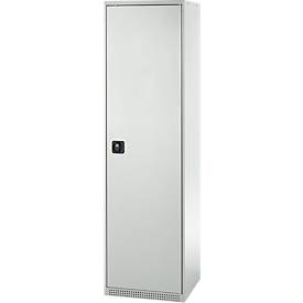 Schäfer Shop Genius Mehrzweckschrank FS, modular, abschließbar, ohne Mittelwand, 2 Fachböden, B 545 x T 520 x H 1950 mm, Stahl, lichtgrau