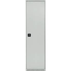 Schäfer Shop Genius Mehrzweckschrank FS, modular, abschließbar, ohne Mittelwand, 2 Fachböden, B 545 x T 520 x H 1950 mm, Stahl, lichtgrau