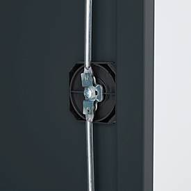 Schäfer Shop Genius Mehrzweckschrank FS, modular, indivuduell erweiterbar, Mittelwand, 4 Fachböden, bis 450 kg, B 1055 x T 520 x H 1950 mm, lichtgrau/anthrazitgrau