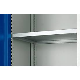 Schäfer Shop Genius Mehrzweckschrank FS, modular, indivuduell erweiterbar, Mittelwand, 4 Fachböden, bis 450 kg, B 1055 x T 520 x H 1950 mm, lichtgrau/enzianblau