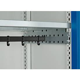 Schäfer Shop Genius Mehrzweckschrank FS, modular, indivuduell erweiterbar, Mittelwand, 4 Fachböden, bis 450 kg, B 1055 x T 520 x H 1950 mm, lichtgrau/enzianblau