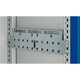 Schäfer Shop Genius Mehrzweckschrank FS, modular, indivuduell erweiterbar, Mittelwand, 4 Fachböden, bis 450 kg, B 1055 x T 520 x H 1950 mm, lichtgrau/enzianblau