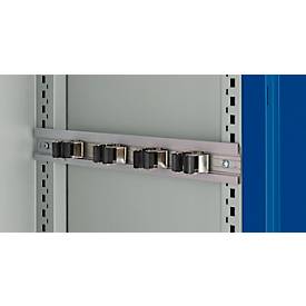 Schäfer Shop Genius Mehrzweckschrank FS, modular, indivuduell erweiterbar, Mittelwand, 4 Fachböden, bis 450 kg, B 1055 x T 520 x H 1950 mm, lichtgrau/enzianblau